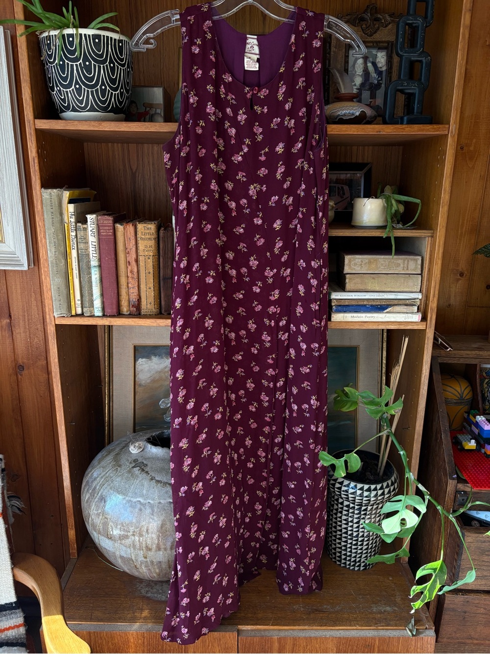 Vintage April Cornell Floral Maxi Dress M